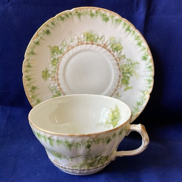 GDA Limoges France porcelain tea cup & saucer set antique - Picture 7 of 13
